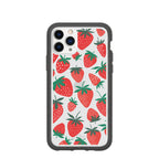 Clear Strawberries iPhone 11 Pro Case With Black Ridge