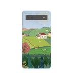 Powder Blue Sunny Countryside Google Pixel 6a Case