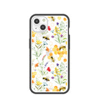 Clear Sweet Bees iPhone 13 Case With Black Ridge