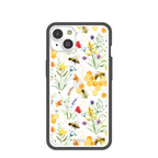 Clear Sweet Bees iPhone 14 Case With Black Ridge