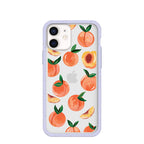 Clear Sweet Peach iPhone 12/ iPhone 12 Pro Case With Lavender Ridge