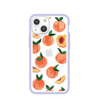 Clear Sweet Peach iPhone 13 Mini Case With Lavender Ridge