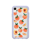 Clear Sweet Peach iPhone XR Case With Lavender Ridge