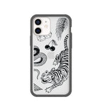 Clear Tiger Luck iPhone 12/ iPhone 12 Pro Case With Black Ridge