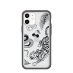 Clear Tiger Luck iPhone 12 Mini Case With Black Ridge