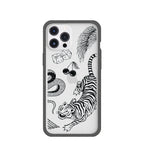 Clear Tiger Luck iPhone 12 Pro Max Case With Black Ridge