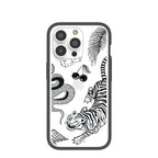 Clear Tiger Luck iPhone 14 Pro Case With Black Ridge