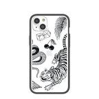 Clear Tiger Luck iPhone 14 Plus Case With Black Ridge