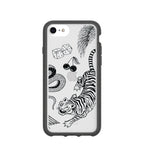 Clear Tiger Luck iPhone 6/6s/7/8/SE Case With Black Ridge