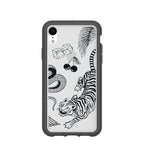 Clear Tiger Luck iPhone XR Case With Black Ridge