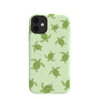 Sage Green Tiny Turtles iPhone 11 Case