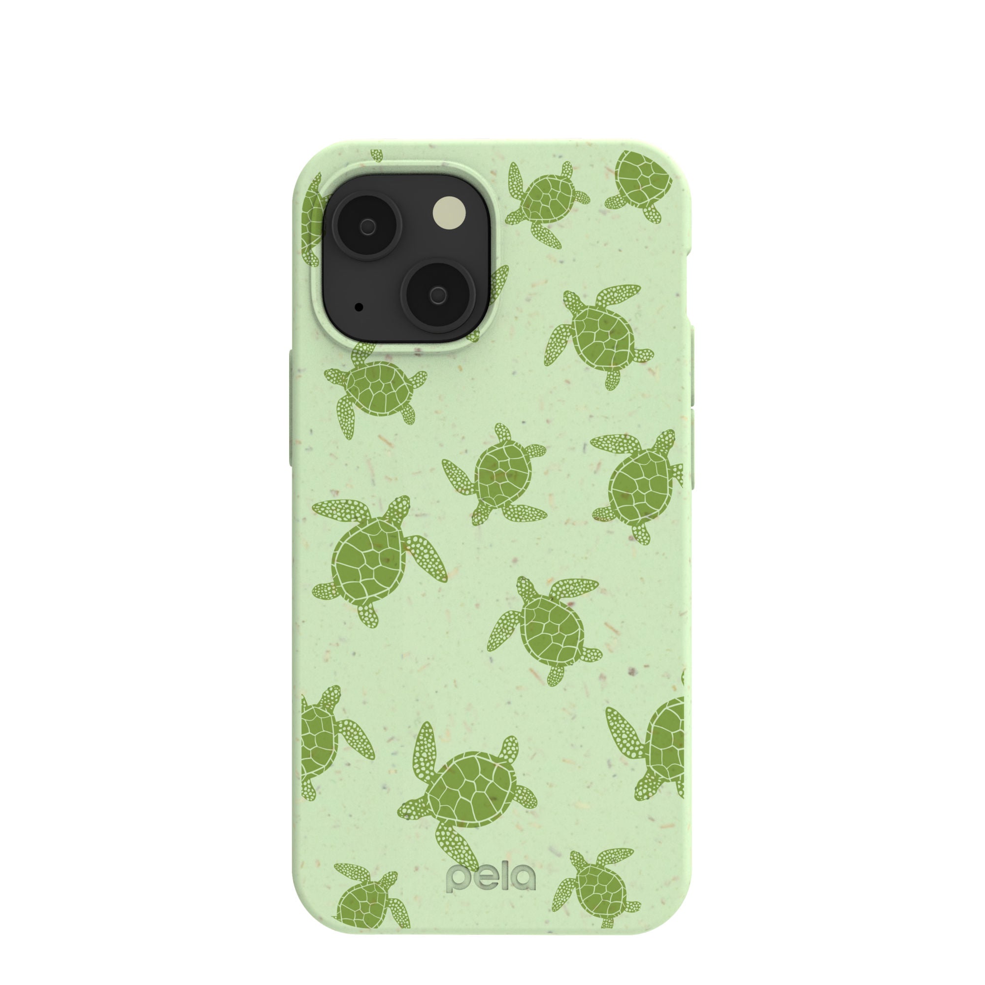 Sage Green Tiny Turtles iPhone 13 Mini Case – Pela Case