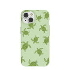 Sage Green Tiny Turtles iPhone 14 Case
