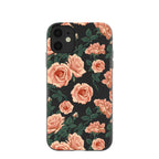 Black Vintage roses iPhone 11 Case