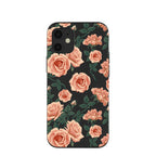 Black Vintage roses iPhone 12 Mini Case