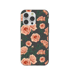 Black Vintage roses iPhone 14 Pro Max Case