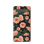Black Vintage roses Google Pixel 6a Case