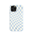 Powder Blue Warped Checkers iPhone 11 Pro Case