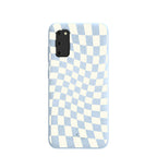 Powder Blue Warped Checkers Samsung Galaxy S20 Case