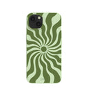 Coque Time Warp pour iPhone 13, motif pastèque vert sauge