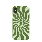 Sage Green Watermelon Time Warp iPhone X Case