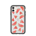 Clear Watermelon iPhone 11 Case With Black Ridge