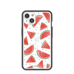 Clear Watermelon iPhone 14 Case With Black Ridge