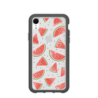 Clear Watermelon iPhone XR Case With Black Ridge