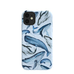Powder Blue Whales iPhone 11 Case
