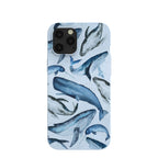Powder Blue Whales iPhone 12 Pro Max Case