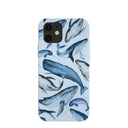 Coque Baleines Bleu Poudre pour iPhone 12/iPhone 12 Pro