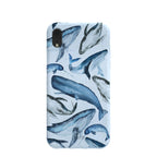 Powder Blue Whales iPhone XR Case