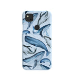 Powder Blue Whales Google Pixel 4a Case