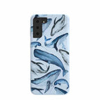 Powder Blue Whales Samsung Galaxy S21+(Plus) Case