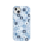 Powder Blue Winter Quilt iPhone 15 Plus Case
