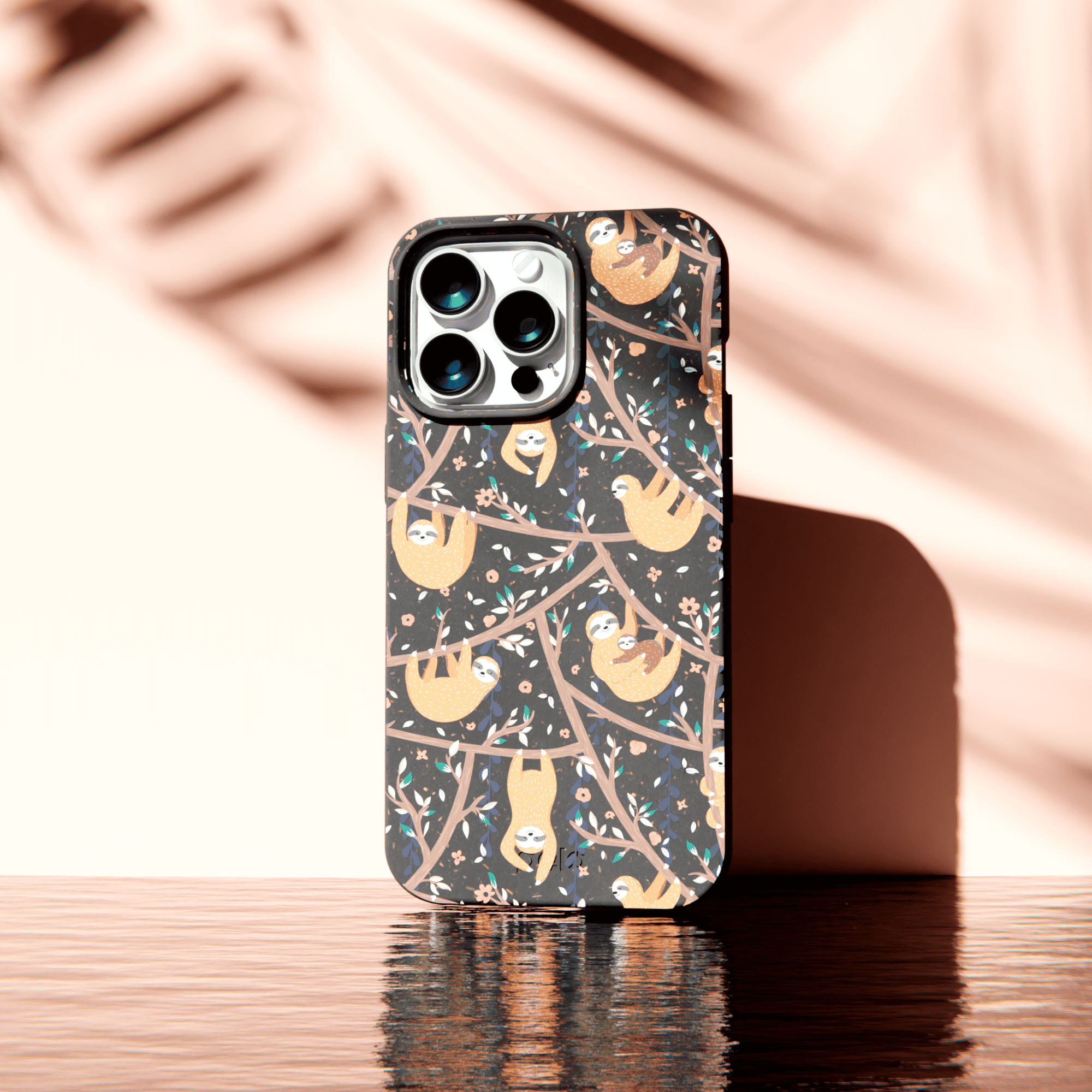 Black Jungle Sloths iPhone 13 Case – Pela Case