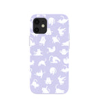 Lavender Yoga Cat iPhone 12 Mini Case