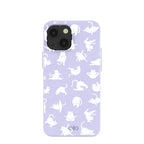 Lavender Yoga Cat iPhone 13 Mini Case