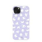 Lavender Yoga Cat iPhone 13 Case