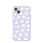 Lavender Yoga Cat iPhone 14 Plus Case