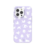 Lavender Yoga Cat iPhone 14 Pro Case