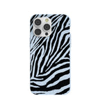 Powder Blue Zebra iPhone 14 Pro Max Case