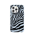 Powder Blue Zebra iPhone 14 Pro Case
